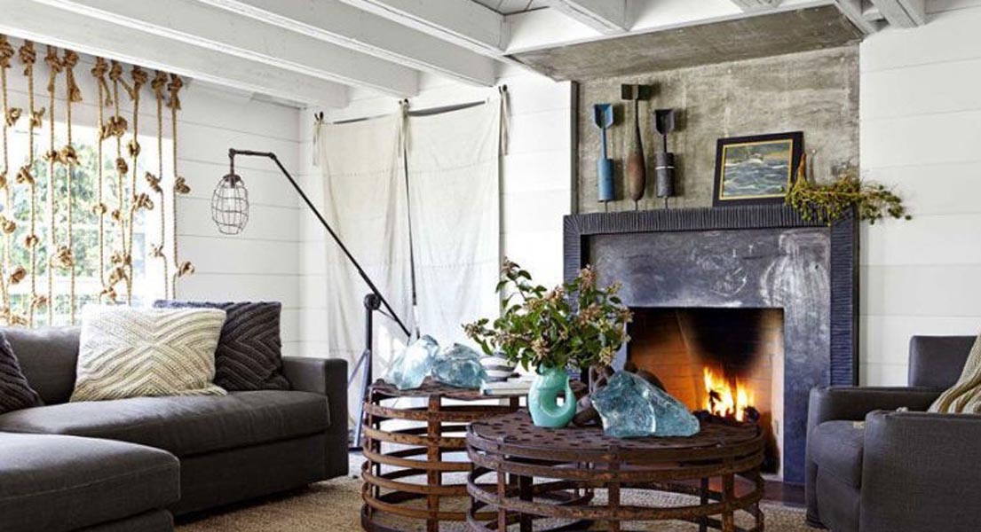 Rideaux en cordes nouées pour la décoration