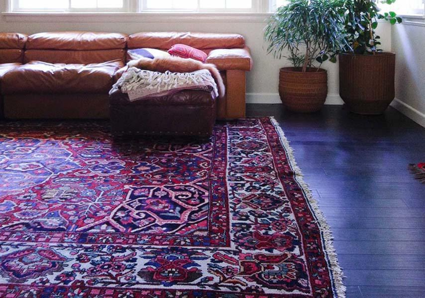 Tapis en cuir tanné
