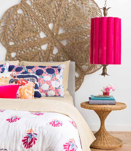 Tapis rond en sisal en déco murale