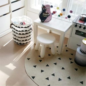 Tapis Rond Chanvre de Luxe