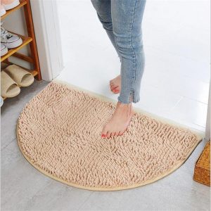 Tapis De Bain Demi Rond Beige