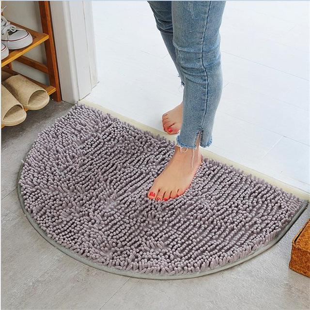 Tapis De Bain Demi Rond Gris