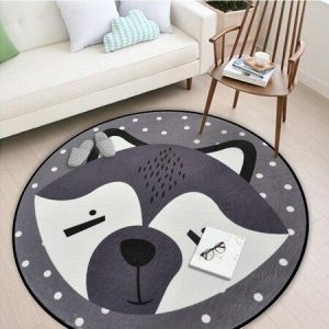 Tapis De Bain Rond Gris