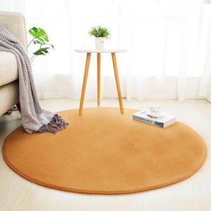 Tapis De Bain Rond Orange