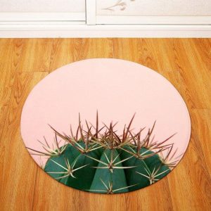 Tapis De Sol Rond Cactus