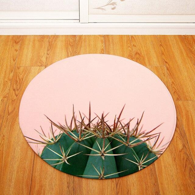 Tapis De Sol Rond Cactus