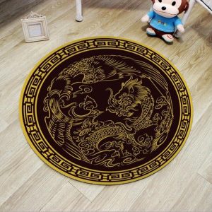 Tapis Rond Dragon Chinois