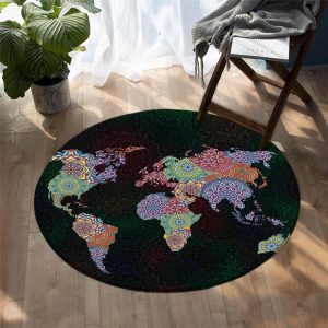 Tapis Rond Planète Mandala