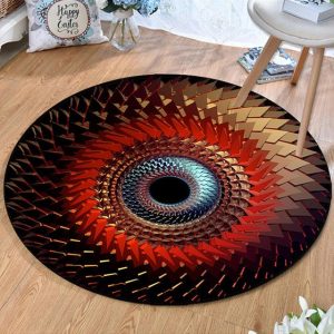 Tapis Rond Spirale Géométrique