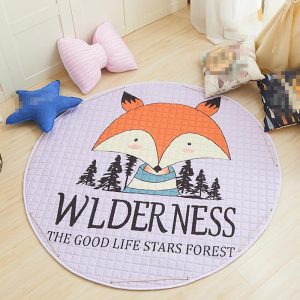 Tapis Rond Jeune Renard