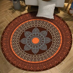 Tapis Rond À Motif Coloré
