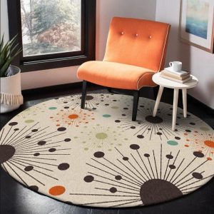 Tapis Rond À Pois