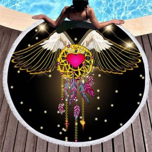 Tapis Rond Ailes d'Ange