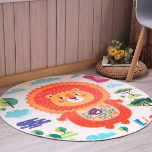Tapis Rond Animal Lion