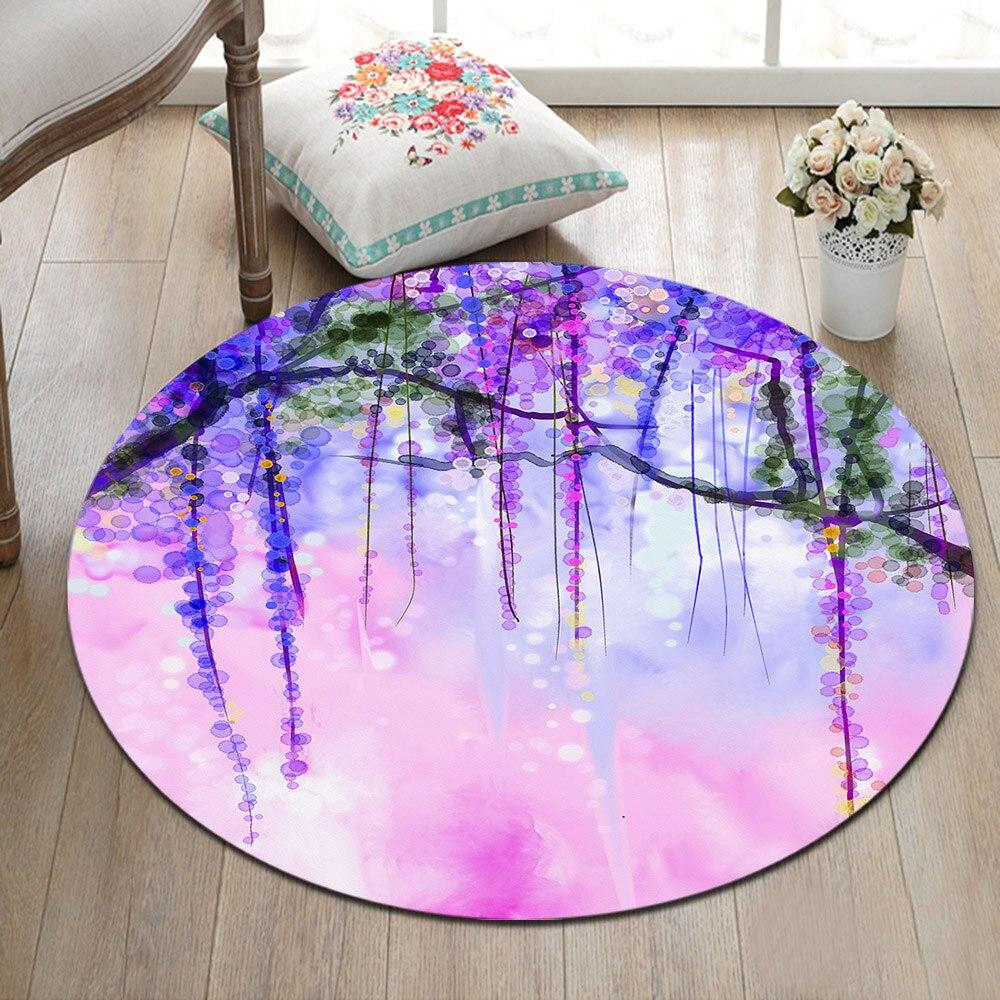 Tapis Rond Aquarelle