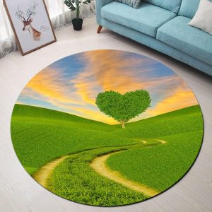 Tapis Rond Arbre En Cœur