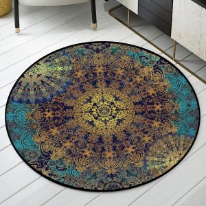 Tapis Rond Art Abstrait