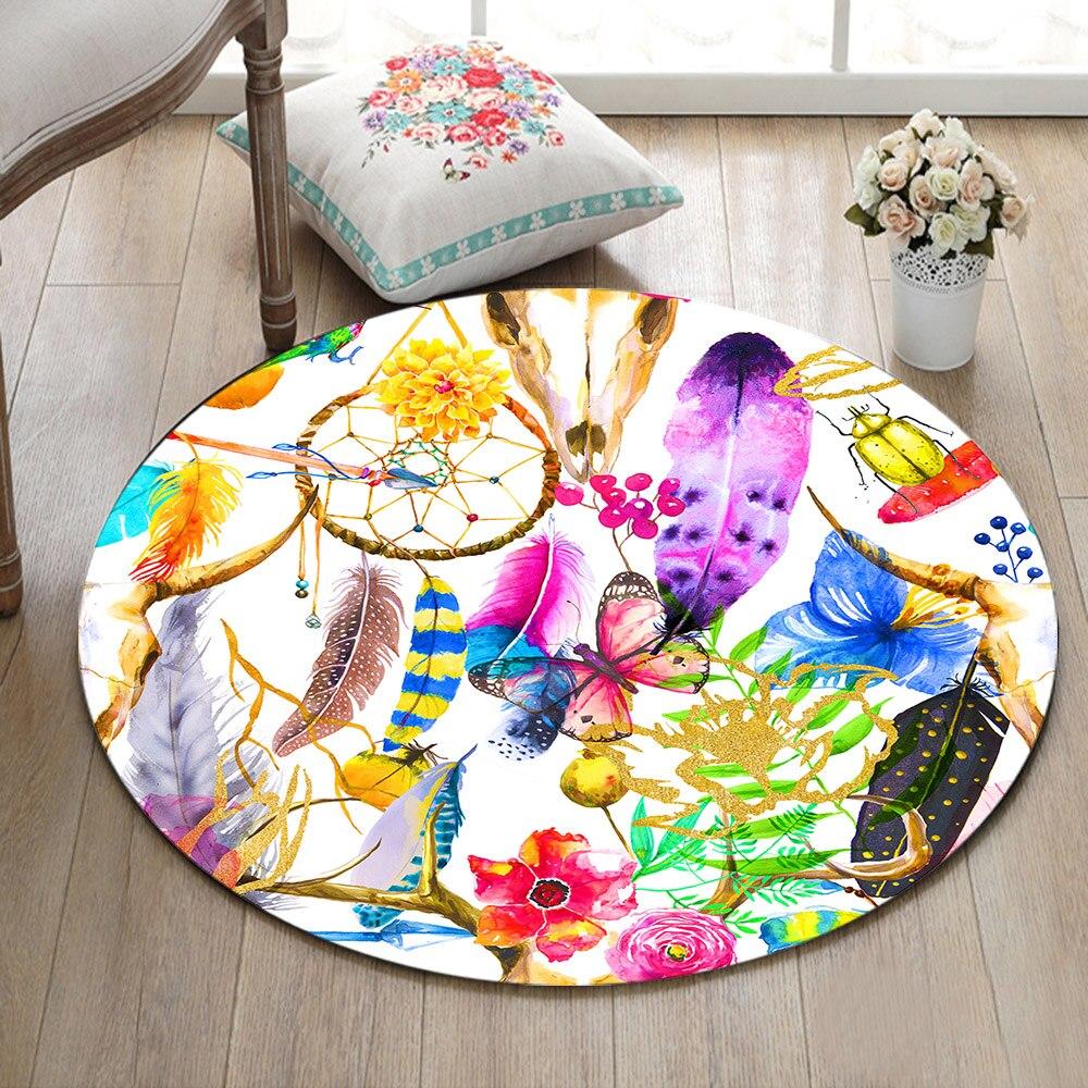Tapis Rond Attrape Rêves Multicolore