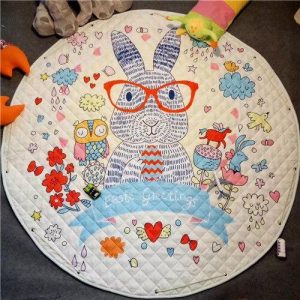 Tapis Rond Cœurs d'Amours