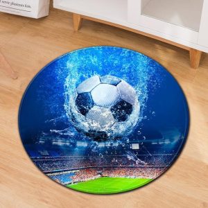 Tapis Rond Ballon de Foot Géant