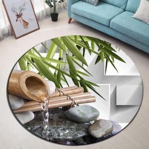 Tapis Rond Bambou