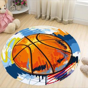 Tapis Rond Basket Artistique