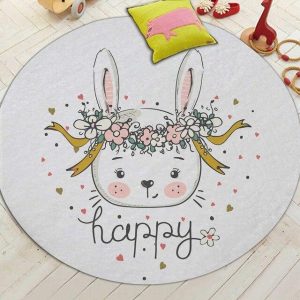 Tapis Rond Bébé Lapin