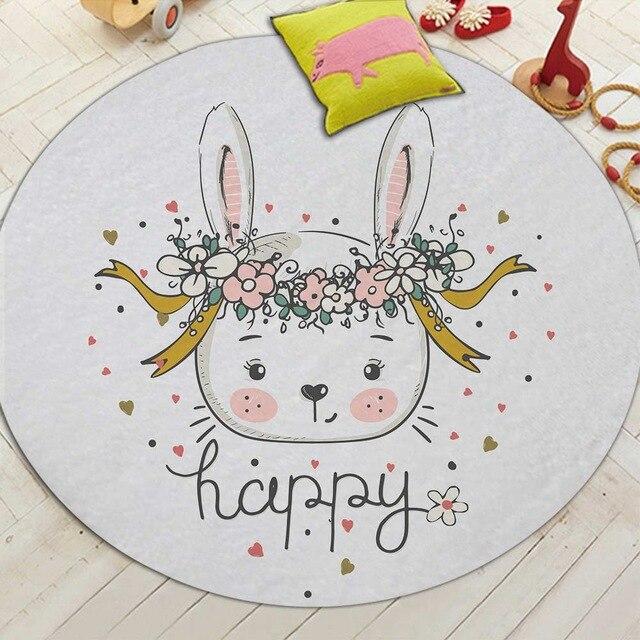 Tapis Rond Bébé Lapin