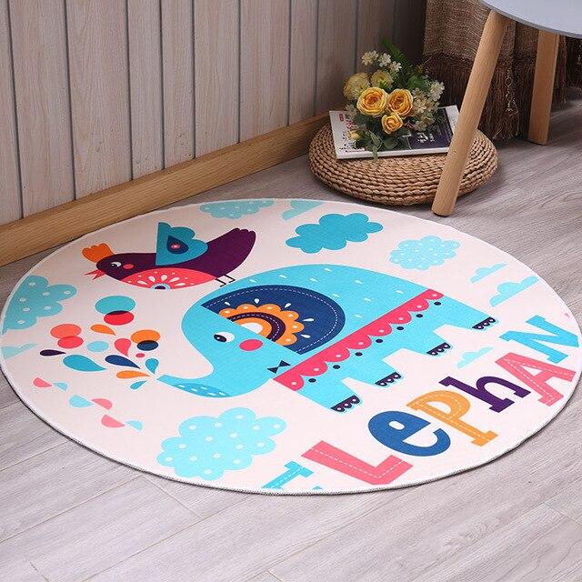 Tapis Rond Bébé Rose