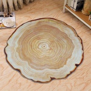 Tapis Rond Rondin de Bois