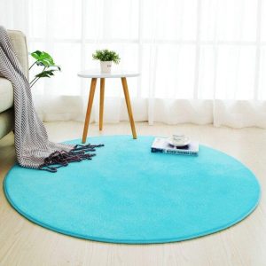 Tapis Rond Bleu Ciel