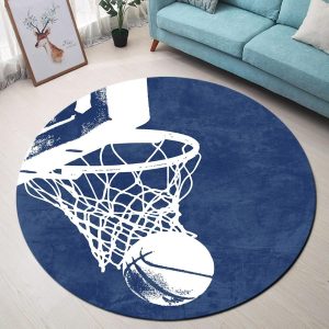 Tapis Rond Bleu Orient