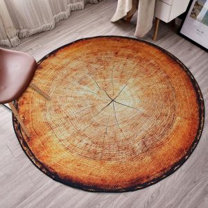 Tapis Rond Bois