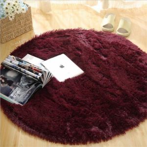 Tapis Rond Bordeaux