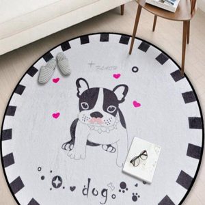 Tapis Rond Bouledogue