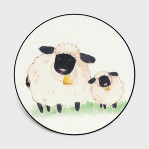 Tapis Rond Brebis