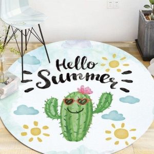 Tapis Rond Cactus Humour