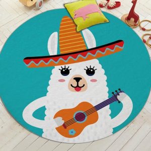 Tapis Rond Mouton Mexicain