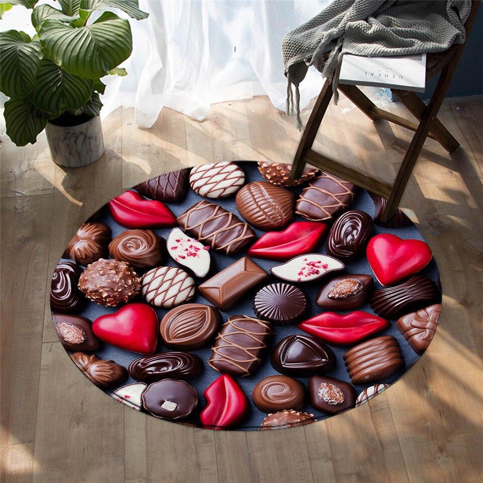Tapis Rond Chocolat