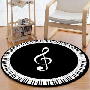Tapis Rond Clé De Sol