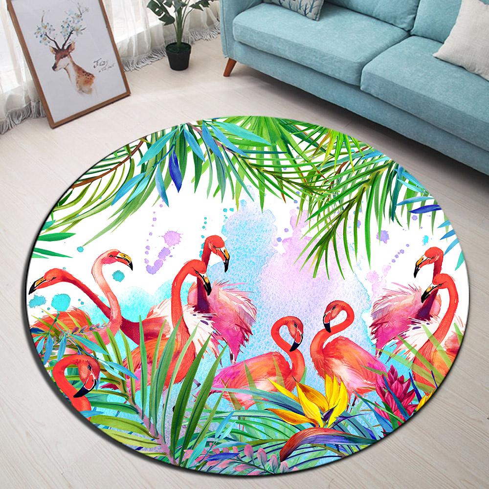 Tapis Rond Coloré Salon