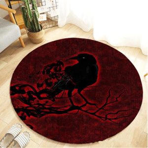 Tapis Rond Corbeau