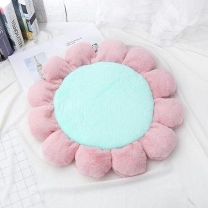 Tapis Rond Coton Rose