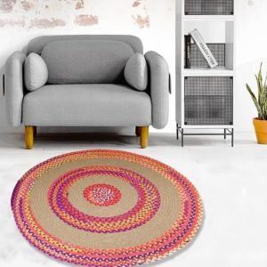 Tapis Rond Coton Tressé