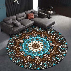 Tapis Rond Couleur Chocolat