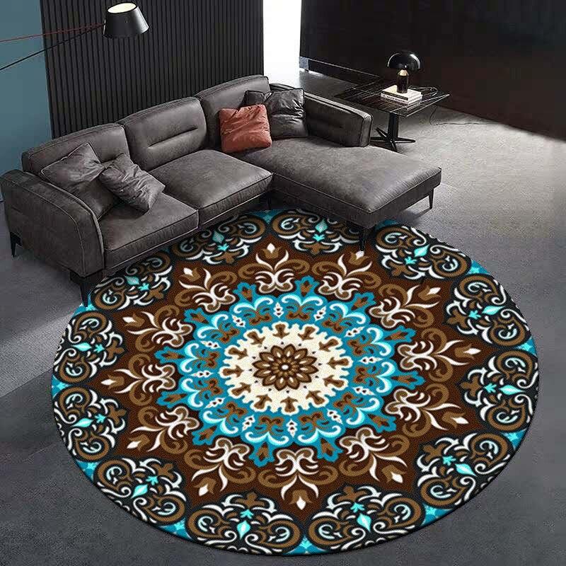 Tapis Rond Couleur Chocolat