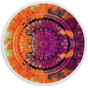 Tapis Rond Couleur Dégradé