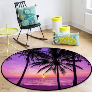 Tapis Rond Couleur Framboise