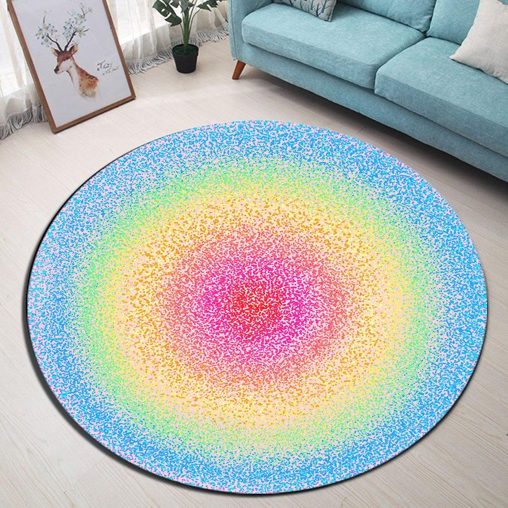 Tapis Rond Couleur Pastel