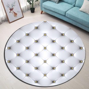 Tapis Rond Cuir Clouté